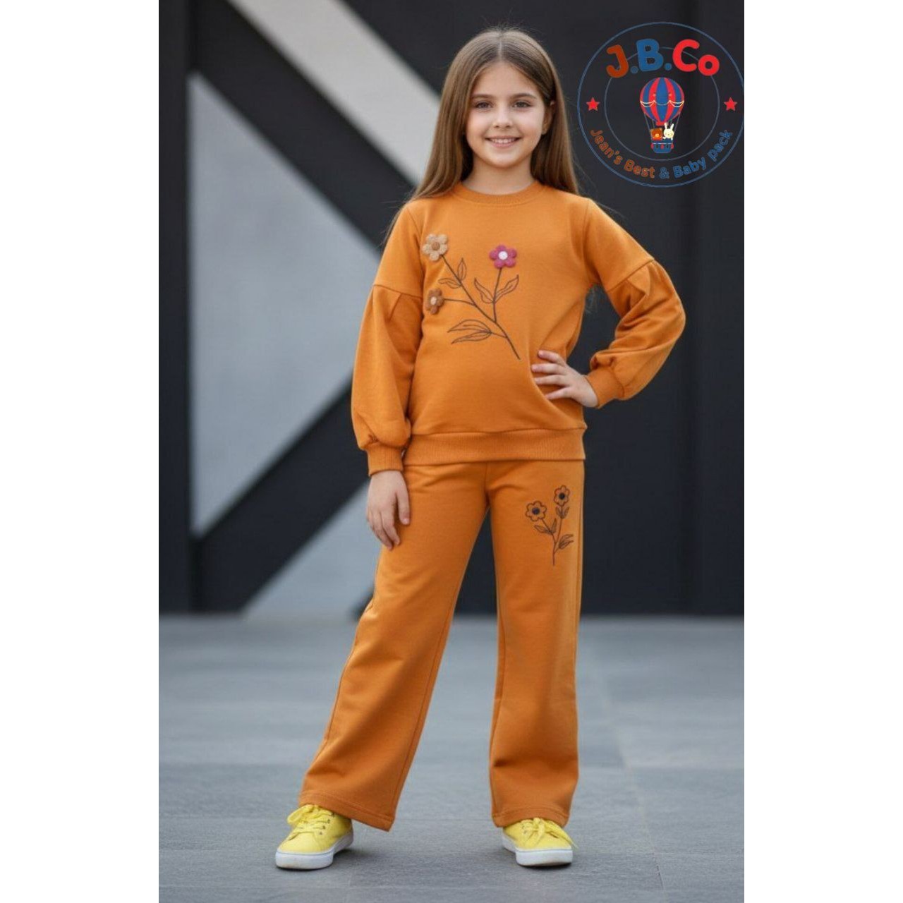 ست بلوز شلوار دخترانه طرح گل